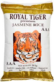 Jasmine Rice Premium (Fragrant Rice) Royal Tiger 1 X 18 KG