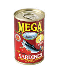 Sardines in Tomato Sauce with Chilli Mega  red 155 G